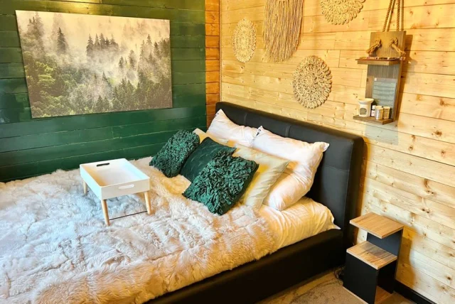 Domek z jacuzzi sauną na wyłączność Na szczycie wzgórza 1700m2 — Ustrzyki Dolne