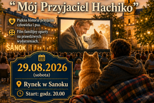 Kino pod chmurką na Rynku w Sanoku 29 sierpnia — Sanok
