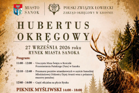 Hubertus Okręgowy 2026 na Rynku w Sanoku — Sanok